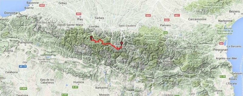 location map gr10 part 4 pyrenees